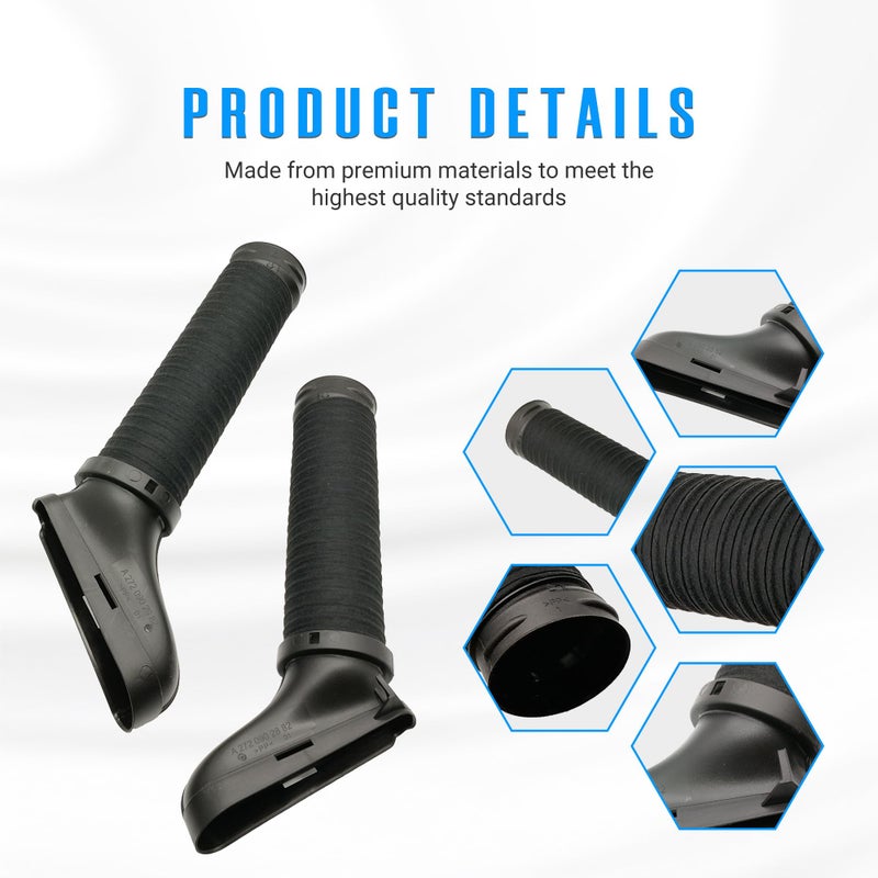 NOVAPARTS 2PCS Air Cleaner Intake Duct Hose Right + Left Side 2720902982 2720902882 for 2010 2011 2012 Mercedes GLK350 Base 4Matic 3.5L - Image 4